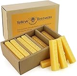 Pure Natural Beeswax 720g Packung mit 24 Bienenwachsblöcken Perfekt für Kosmetika, DIY-Kerzen, Cremes, Salben, Seifensets, Bienenwachshandtücher, Hautpflege oder Holzpflege