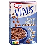 Dr. Oetker Vitalis Knuspermüsli Nougat-Schoko: Knuspermüsli mit Nougat-Schoko-Chunks, 1er Packung, 500 g