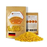 Bienenbiya® 100% Reine Bienenwachs Pastillen (1Kg) ohne Zusatzstoffe, natürliches Beeswax für Salben,Kosmetika,Seifen,Kerzenherstellung und Leder-/Holzpflege