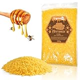 Bienenwachs Pastillen, 100% natürliches Bienenwachs, 200g ideal für Kosmetik Kerzen Cremes Salben Seifen Wachstücher und Holzpolitur